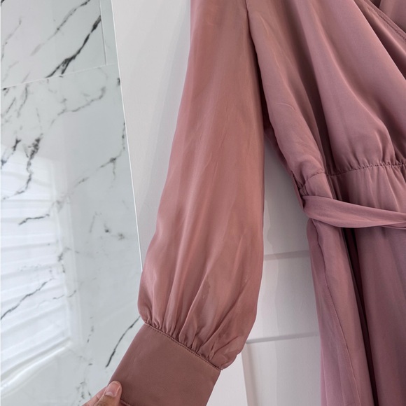 Ivy City Co Mauve Long Wrap Maxi Dress - Picture 3 of 8